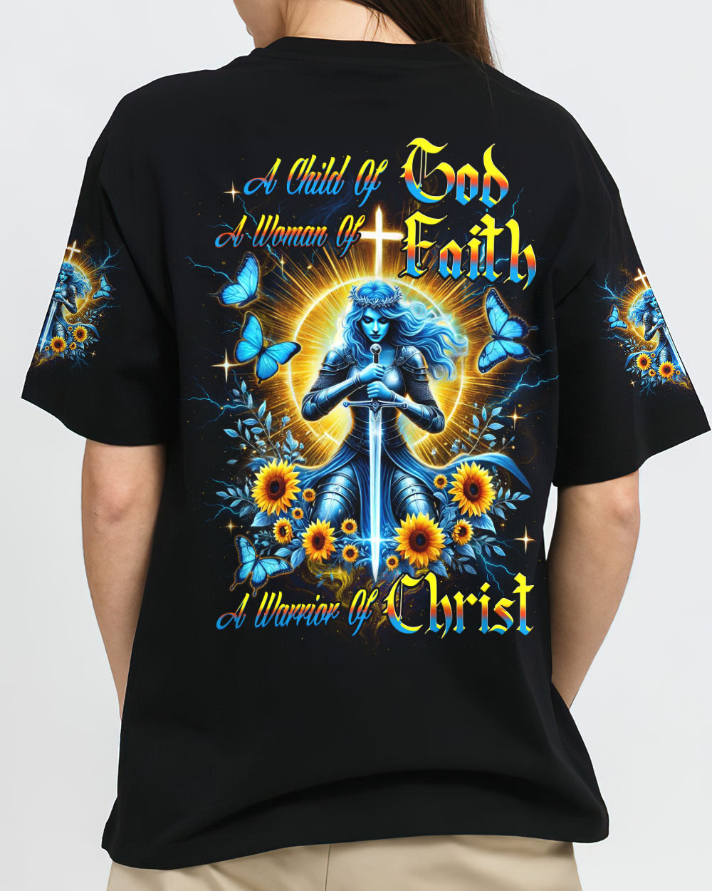 A Child Of God A Woman Of Faith Women's All Over Print Shirt - Yhdu2805251