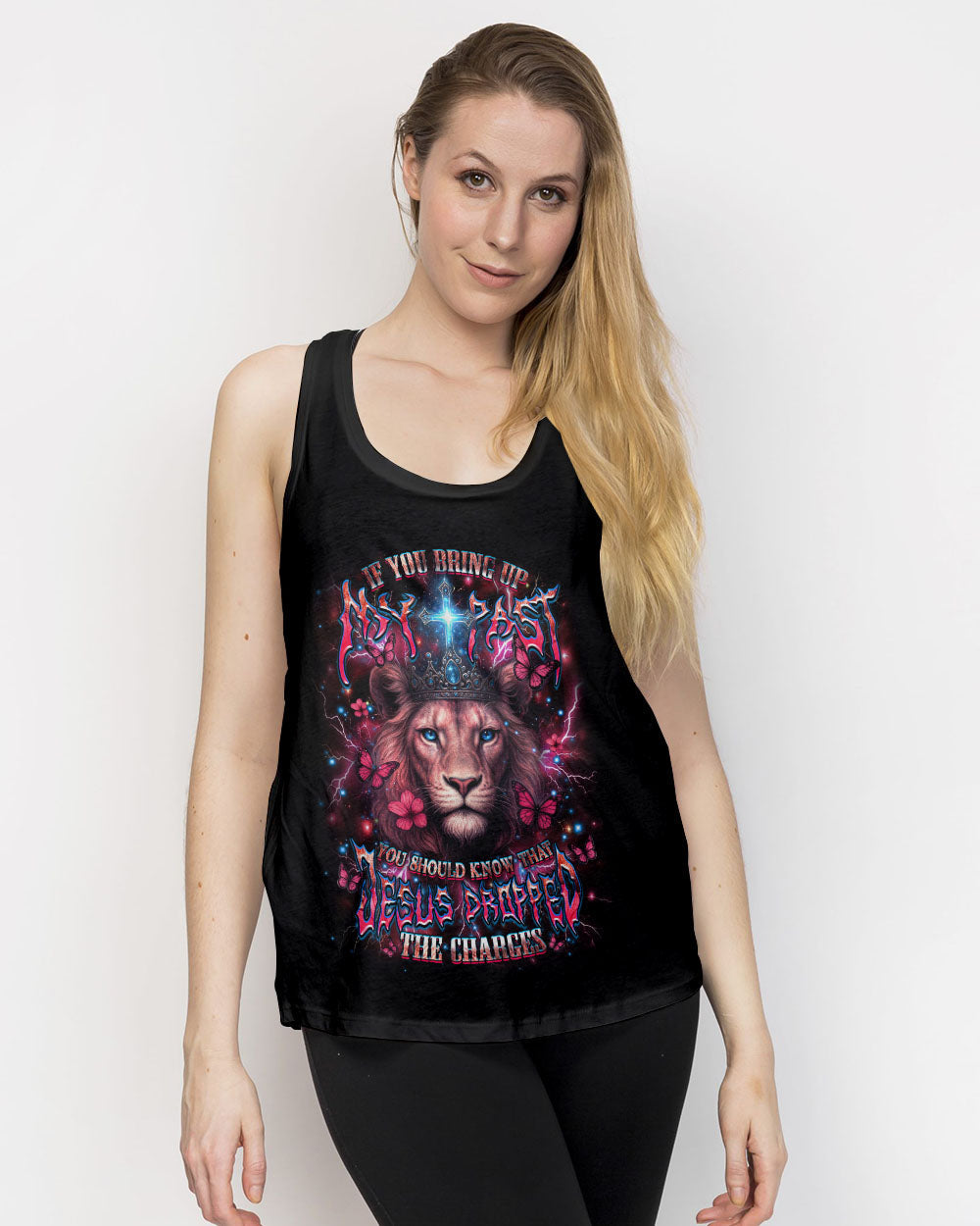 Jesus Dropped The Charges Lion Women's All Over Print Shirt - Yhdu2905254