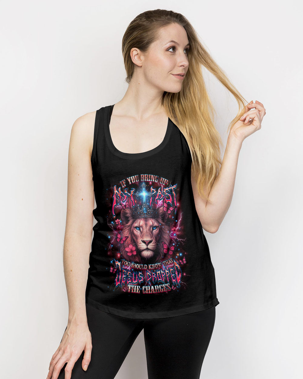 Jesus Dropped The Charges Lion Women's All Over Print Shirt - Yhdu2905254