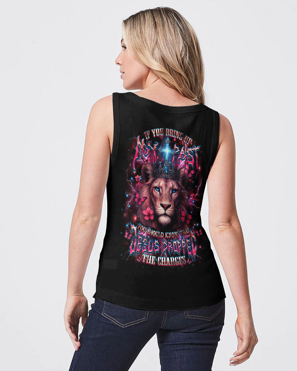 Jesus Dropped The Charges Lion Women's All Over Print Shirt - Yhdu2905254