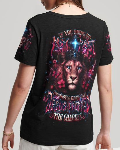 Jesus Dropped The Charges Lion Women's All Over Print Shirt - Yhdu2905254