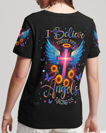 I Believe There Are Angels Among Us Women's All Over Print Shirt - Yhhg0705254