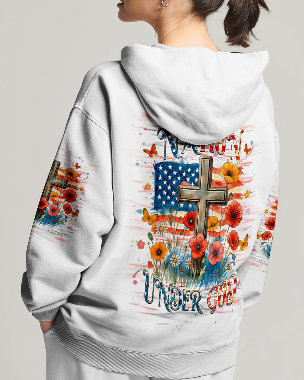 One Nation Under God Women's All Over Print Shirt - Yhhg1906254