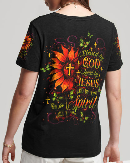 Blessed By God Loved By Jesus Led By The Spirit Women's All Over Print Shirt - Yhlt0605253
