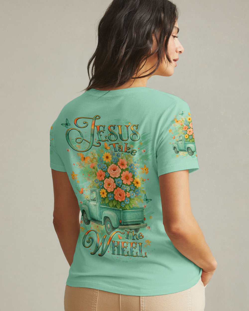 Jesus Take The Wheel Women's All Over Print Shirt - Yhlt1205254