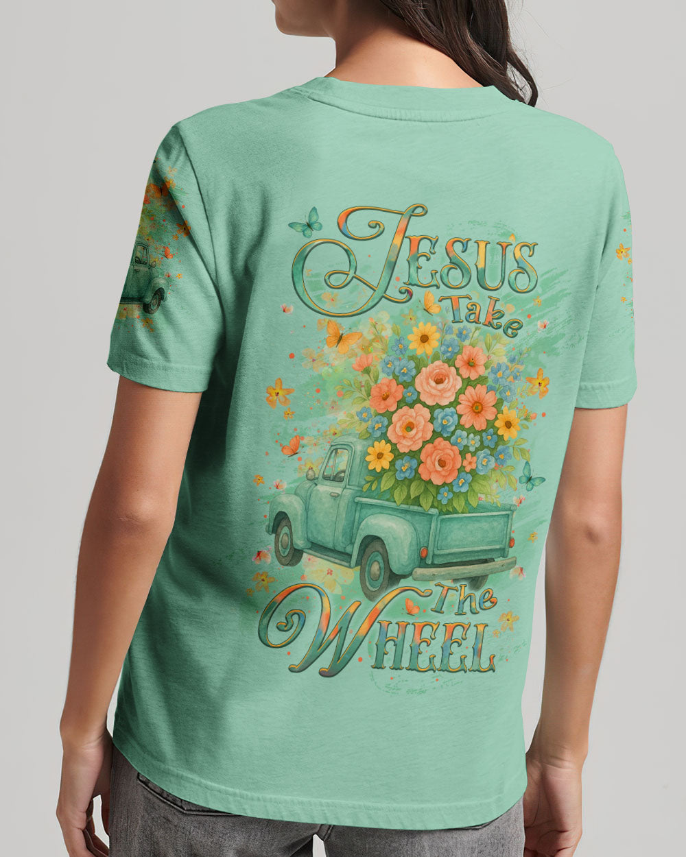 Jesus Take The Wheel Women's All Over Print Shirt - Yhlt1205254