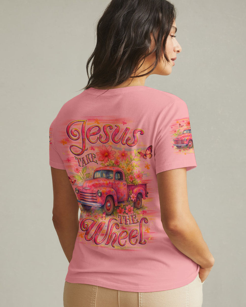 Jesus Take The Wheel Women's All Over Print Shirt - Yhlt1806251