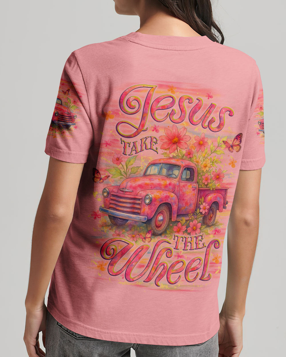Jesus Take The Wheel Women's All Over Print Shirt - Yhlt1806251