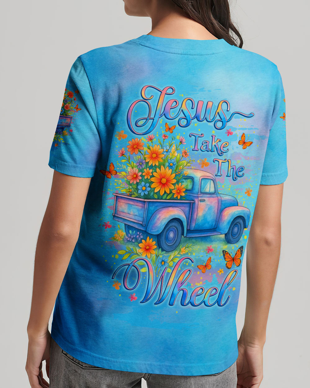 Jesus Take The Wheel Women's All Over Print Shirt - Yhlt1706253