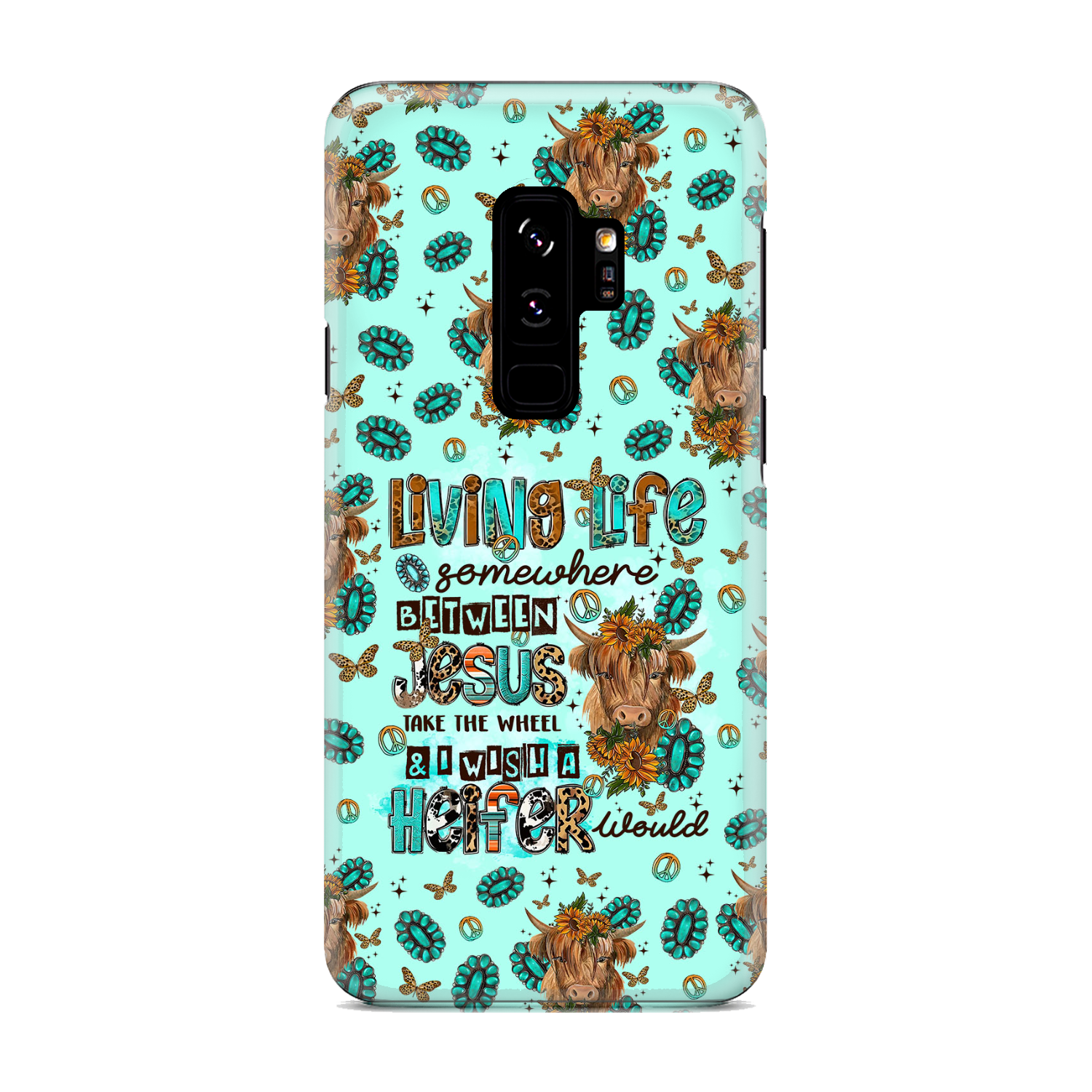 Living Life Somewhere Between Jesus Cow Phone Case - Tltr1309238