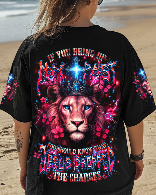 Jesus Dropped The Charges Lion Women's All Over Print Shirt - Yhdu2905254