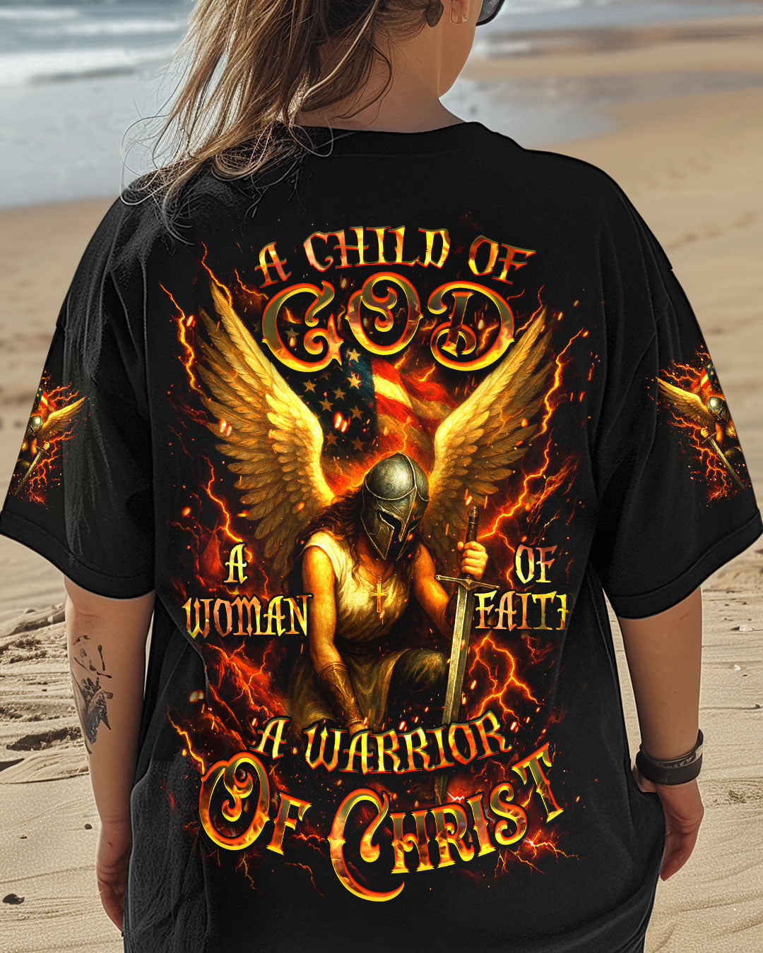A Warrior Of Christ Woman All Over Print Shirt - Yhdu2105252