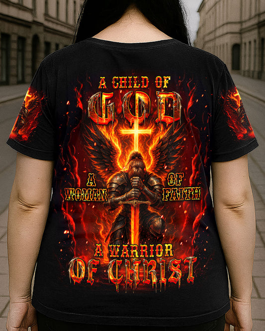 A Child Of God A Woman Of Faith Women's All Over Print Shirt - Yhdu3005253