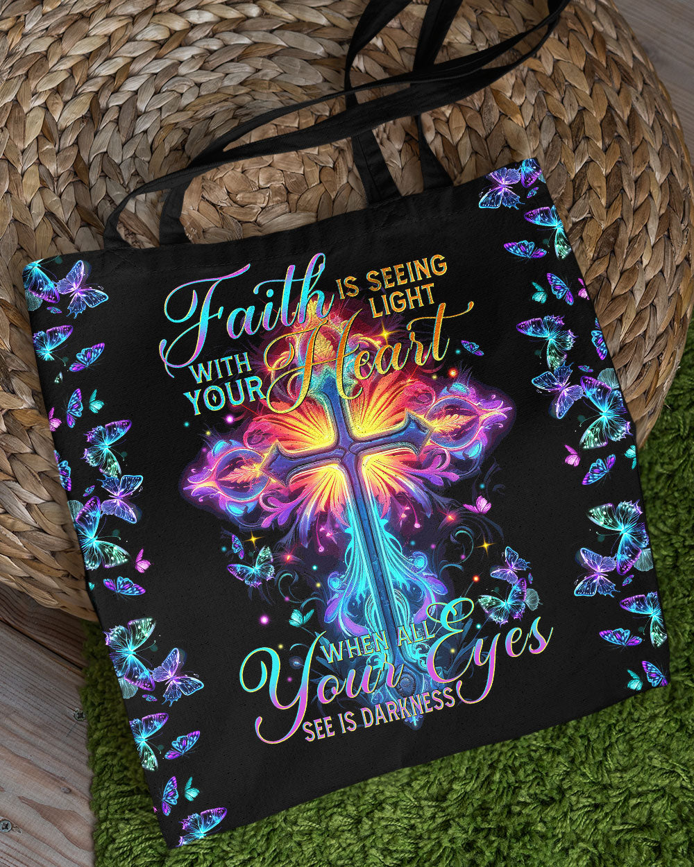 Faith Is Seeing Light With Your Heart Tote Bag - Tytm3006233