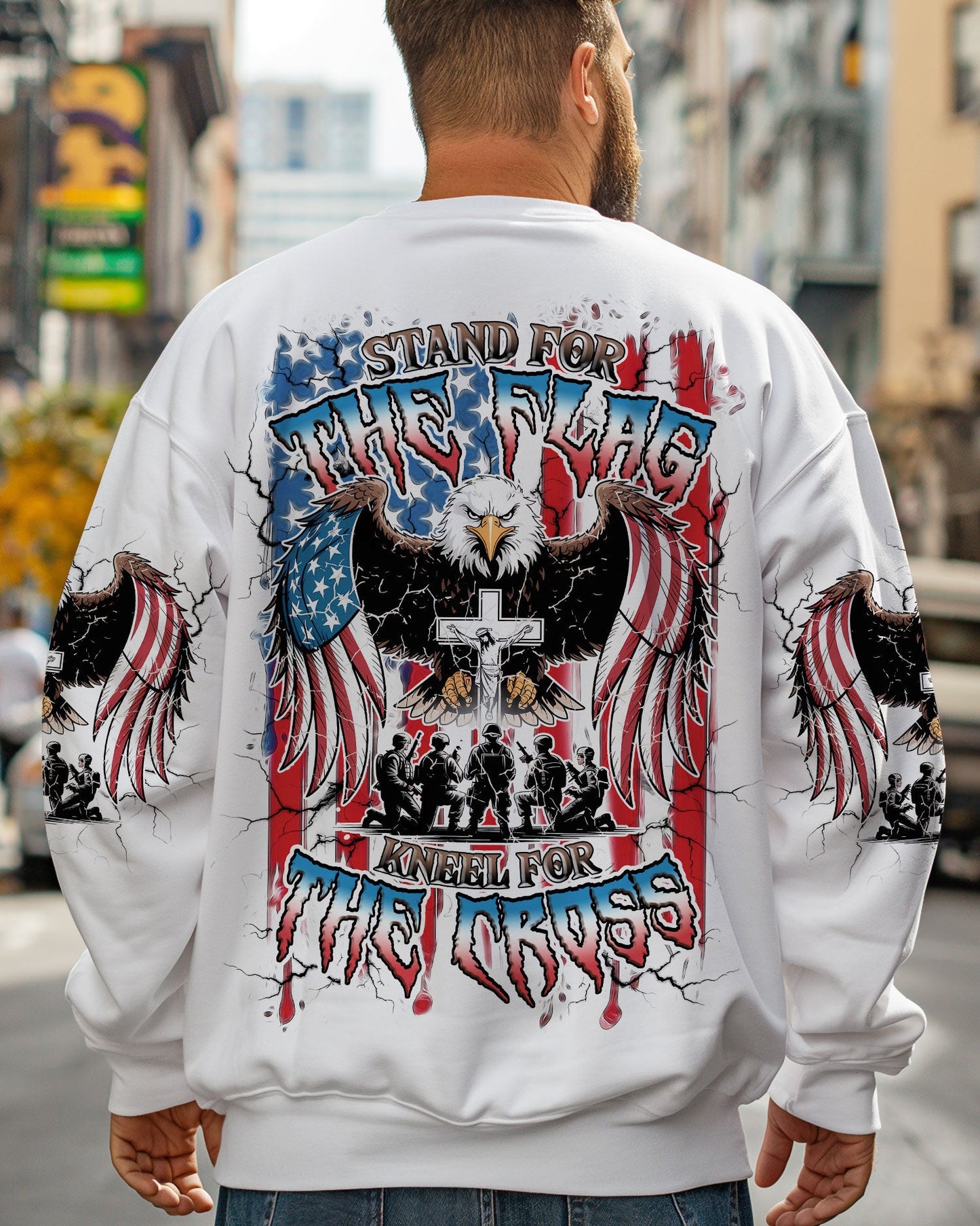 Stand For The Flag Kneel For The Cross Men's All Over Print Shirt - Tlnz2006253