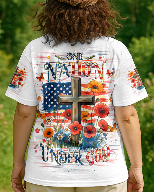 One Nation Under God Women's All Over Print Shirt - Yhhg1906254