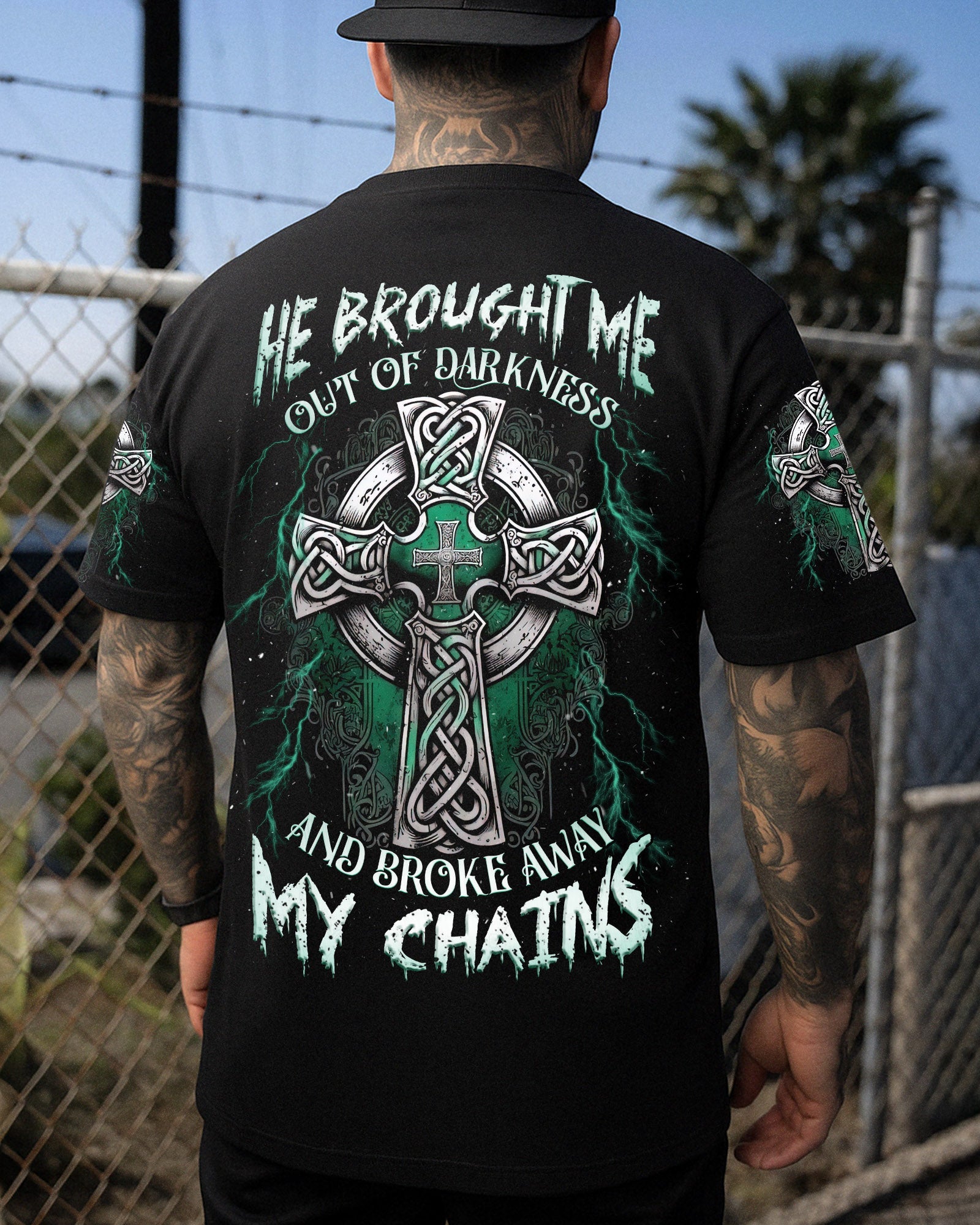 He Brought Me Out Of Darkness Men's All Over Print Shirt   - Tlnz0505252