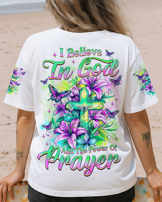 I Believe In God Lilies Women's All Over Print Shirt  - Tlnz2205253