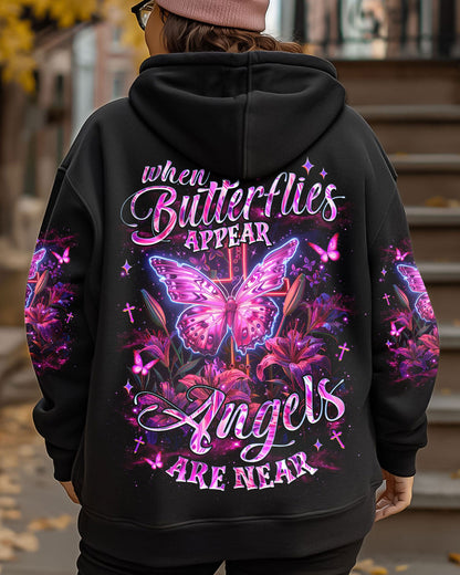 When Butterflies Appear Angels Are Near Women's All Over Print Shirt - Tlnz1806252