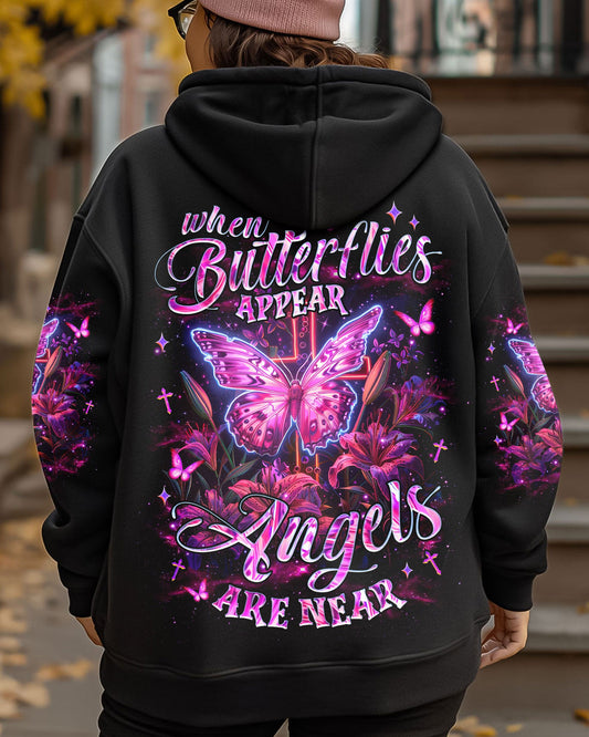 When Butterflies Appear Angels Are Near Women's All Over Print Shirt - Tlnz1806252