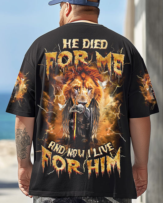 He Died For Me Lion Warrior Men's All Over Print Shirt - Tlnz1303253