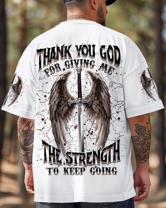 Thank You God Wings Men's All Over Print Shirt    - Tlnz1704254