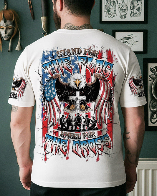 Stand For The Flag Kneel For The Cross Men's All Over Print Shirt - Tlnz2006253