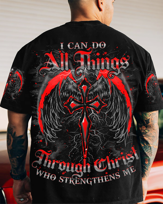 I Can Do All Things Cross Wings Men's All Over Print Shirt   - Tlno1803253